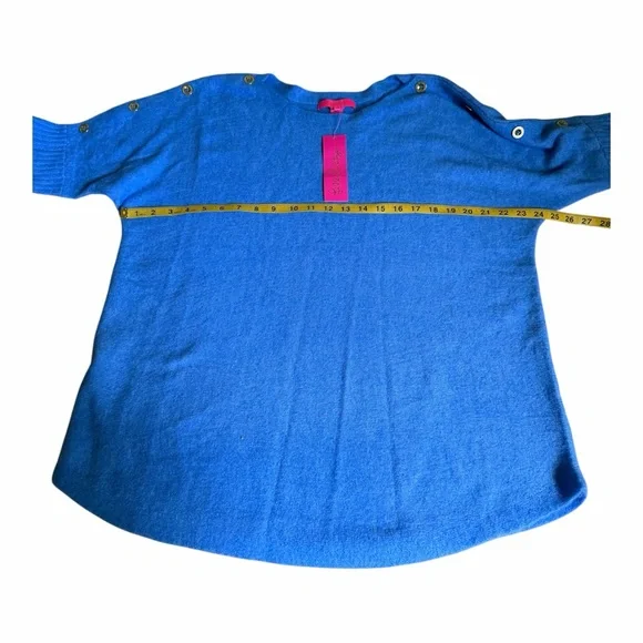 NWT Lilly Pulitzer Arna Sweater Heathered Abaco Blue– Beautiful Size Large - Picture 11 of 14